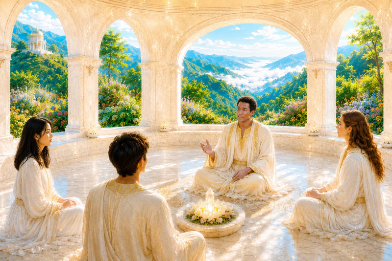 Saint teaching Jian and others