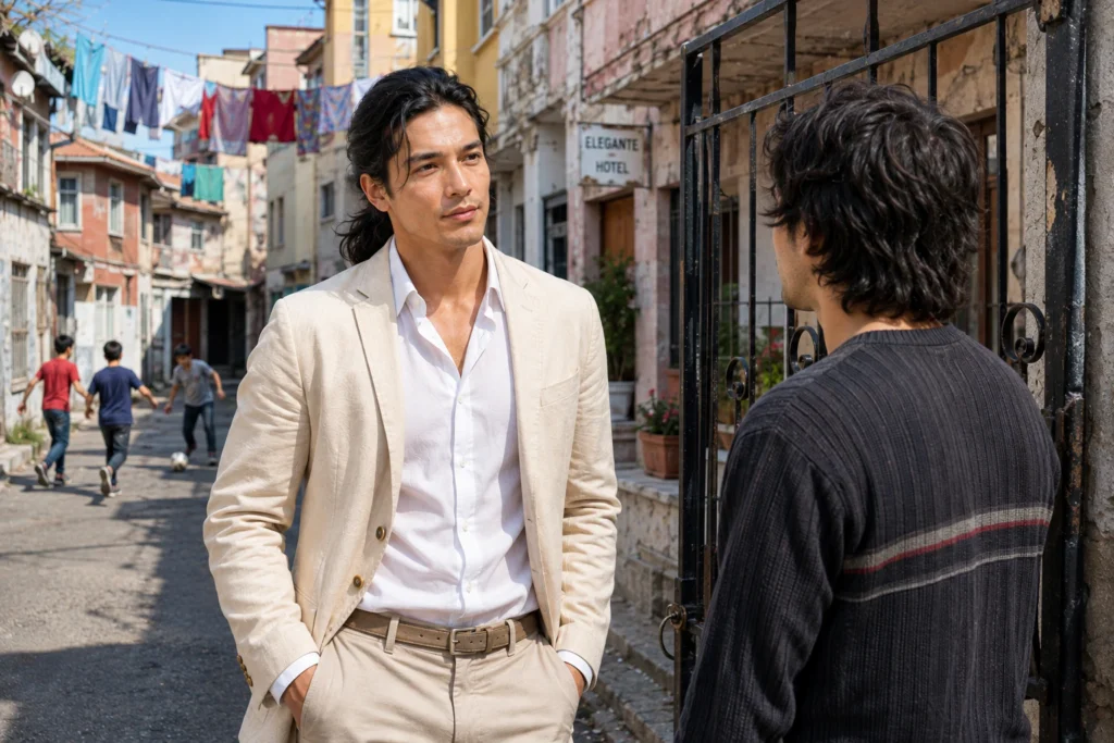 Kaelin Byrne walks through an Istanbul backstreet while working undercover.
