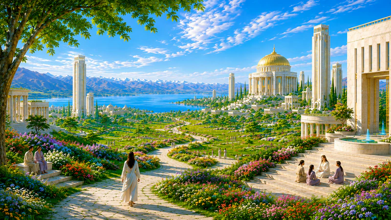 Jian arrives at the Temple of Illumination etheric retreat on the Island of the Sun.